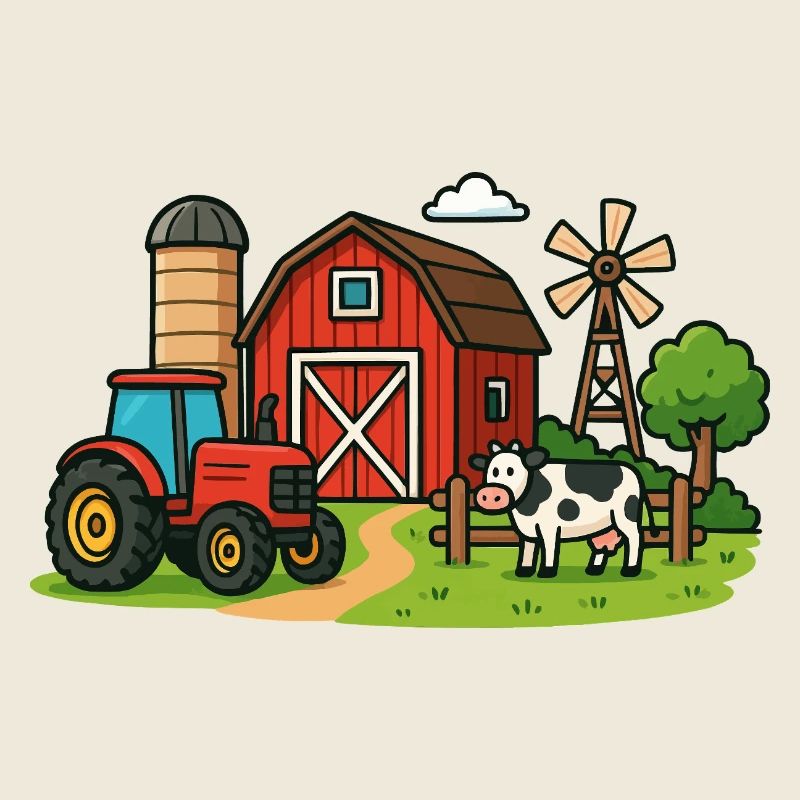 Rural Farm Scenery