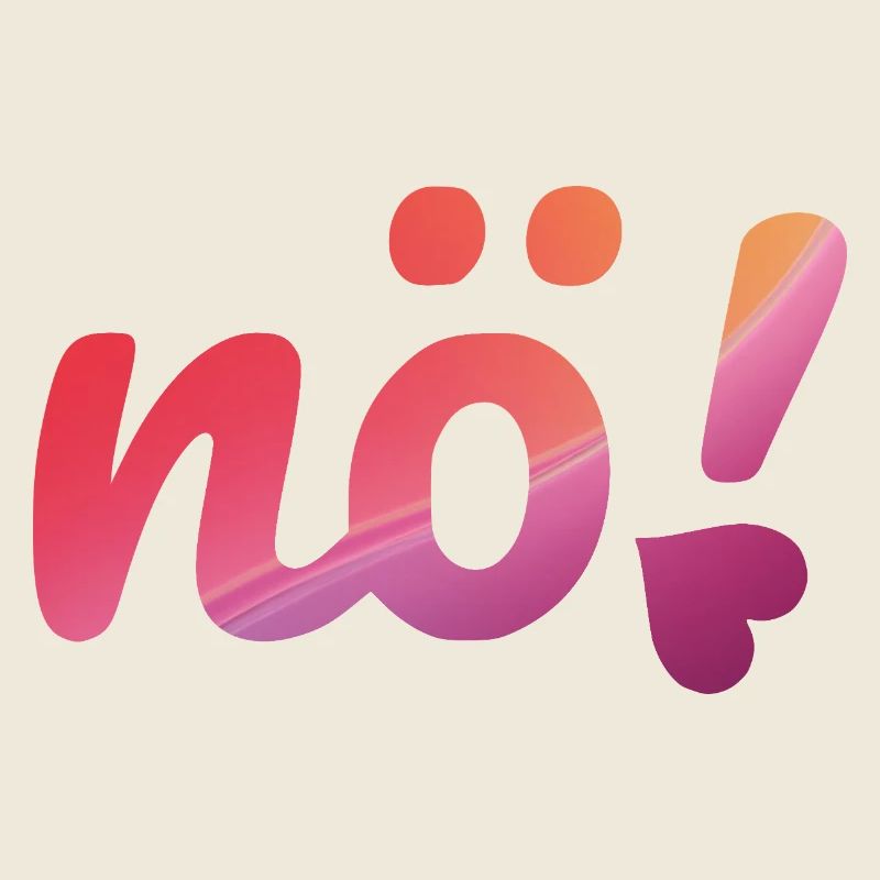 Nope neon pink & purple gradient with the slogan Nope.