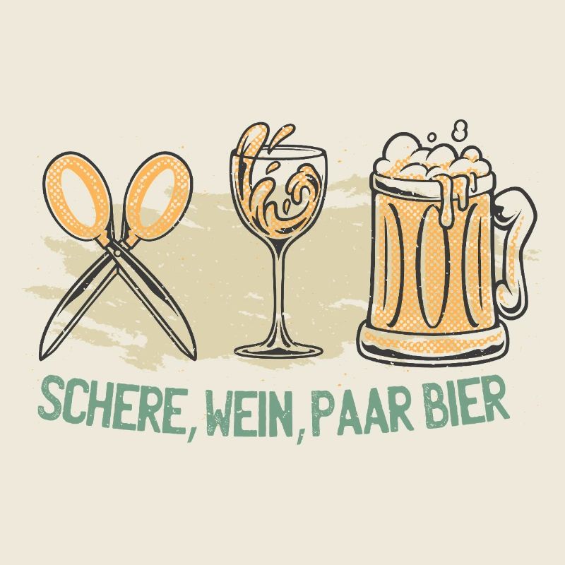 Scissors Wine Couple Beer