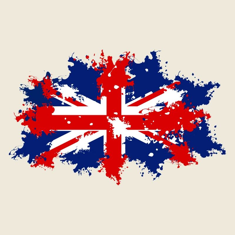 Großbritanien Flagge Splash