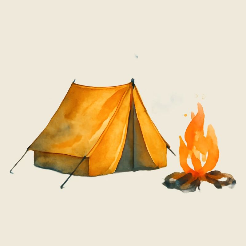 Camp Adventure Tent & Fire