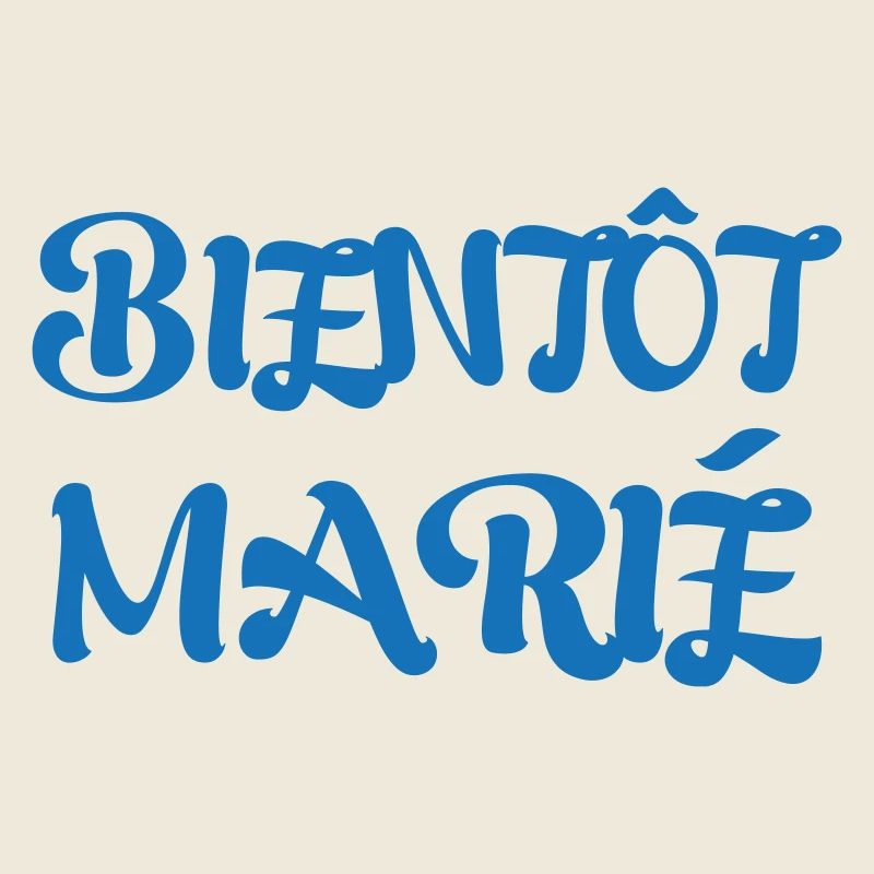 Bientôt Marié : Typographie Bleue Team Gendre