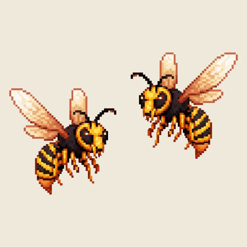 Pixel Hornisse Biene