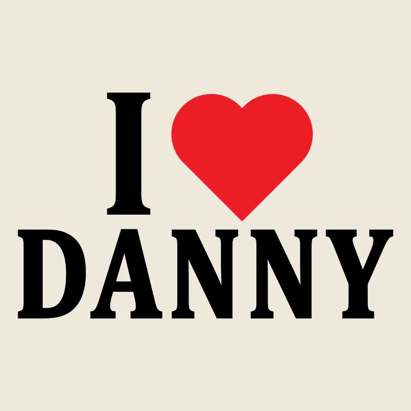 T-Shirt Ich liebe Danny T-Shirt Geschenkidee