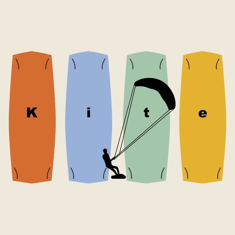Kite Kitesurfing Design - Board und Kiter