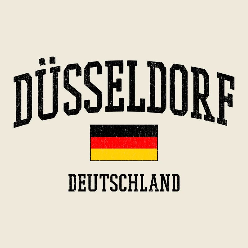 Dusseldorf Germany Flag Cities Motif