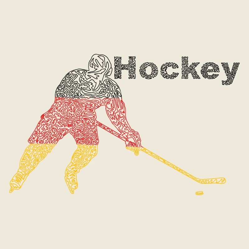 Flaggenfarben Eishockey Silhouette