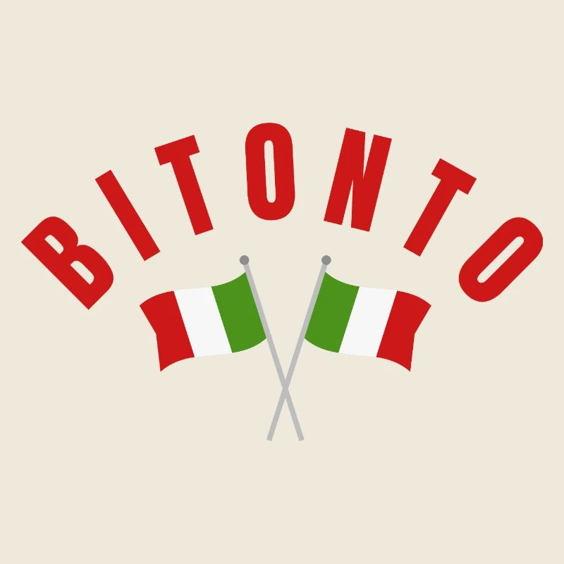 Bitonto Crossed Italian Flags 