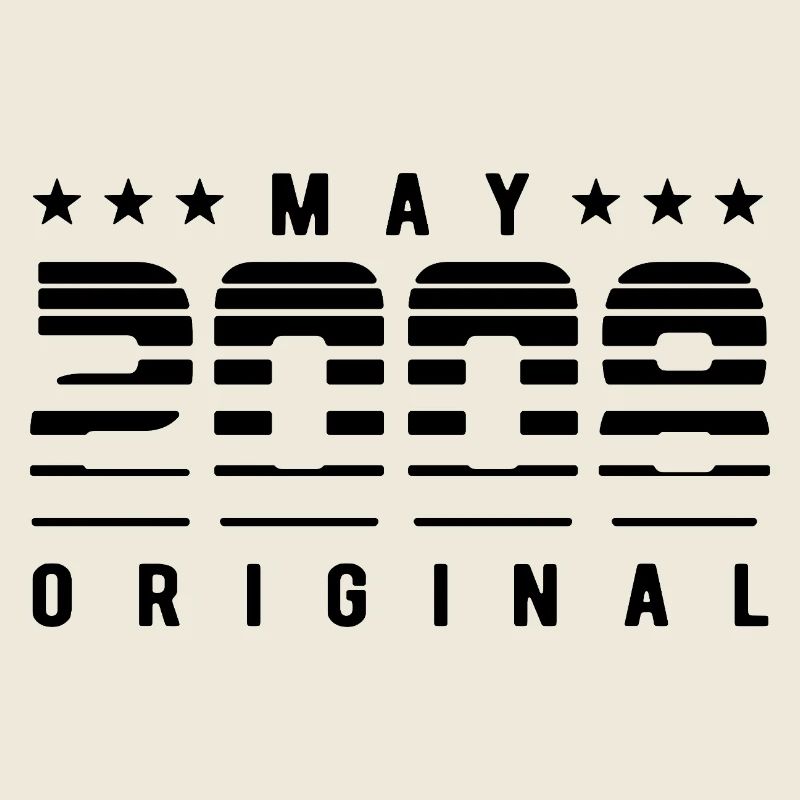 May 2008 Original Striped Vintage Geburtstag