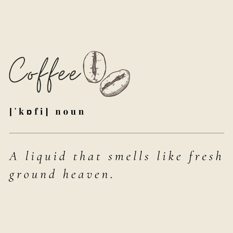 Kaffee-Bohnen Minimal-Print