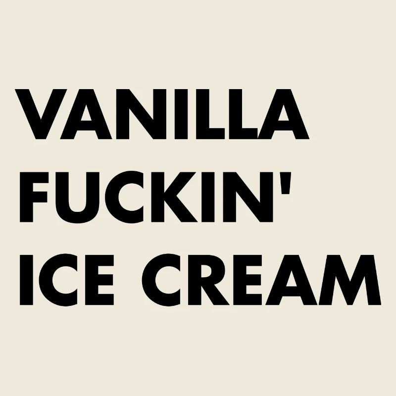 Vanille Eis - schwarzer Schriftzug
