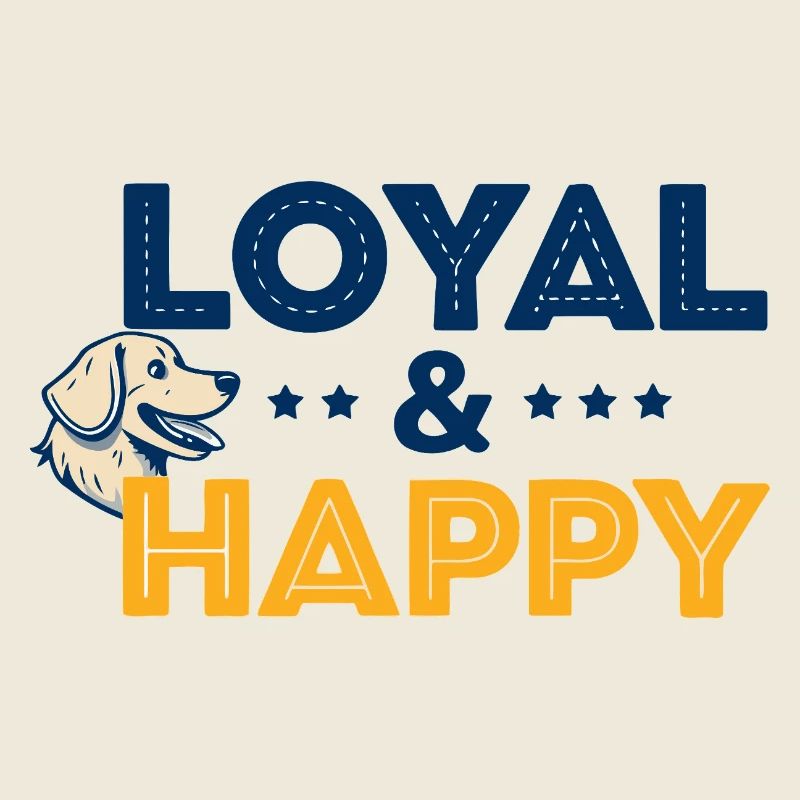 Loyal & Happy Dog Logo