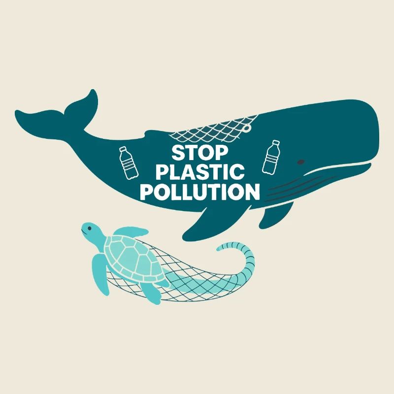 Stopper la pollution plastique, baleine et tortue