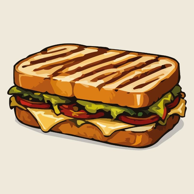KäseSandwich Cartoon Illustration