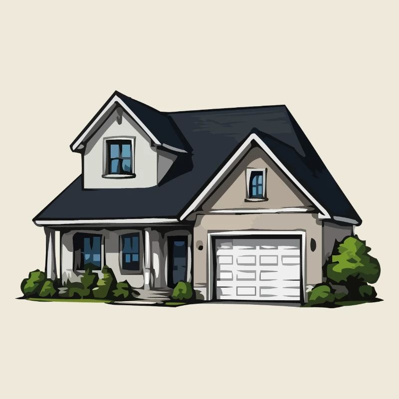 Illustration de maison rurale