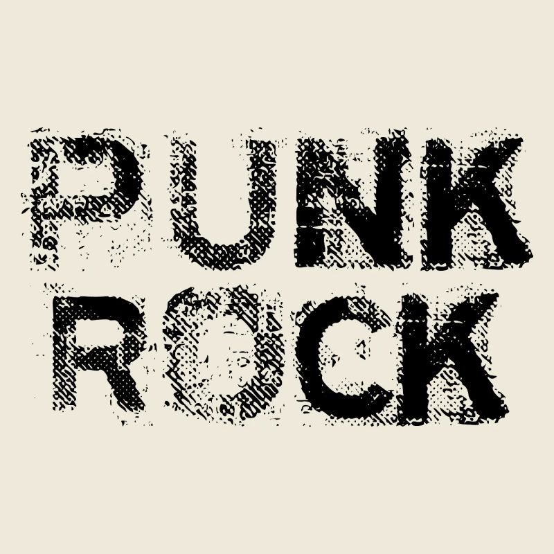 Punk Rock distressed bold logo