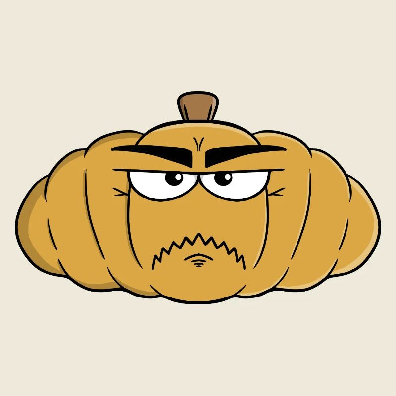 Expressive Furious Grumpy Pumpkin