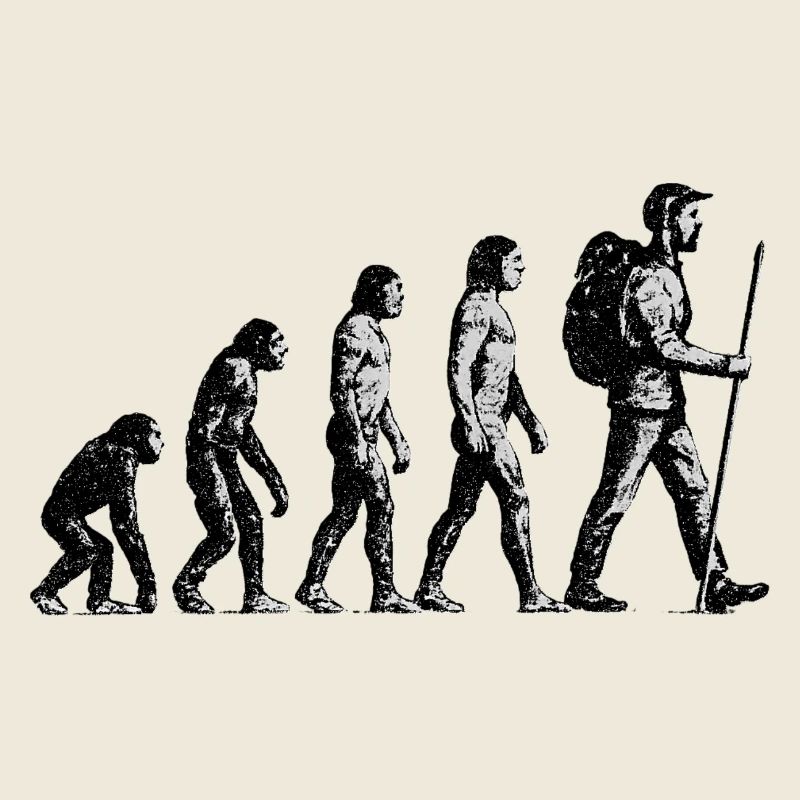 Evolution zum Wandersmann Grunge Design