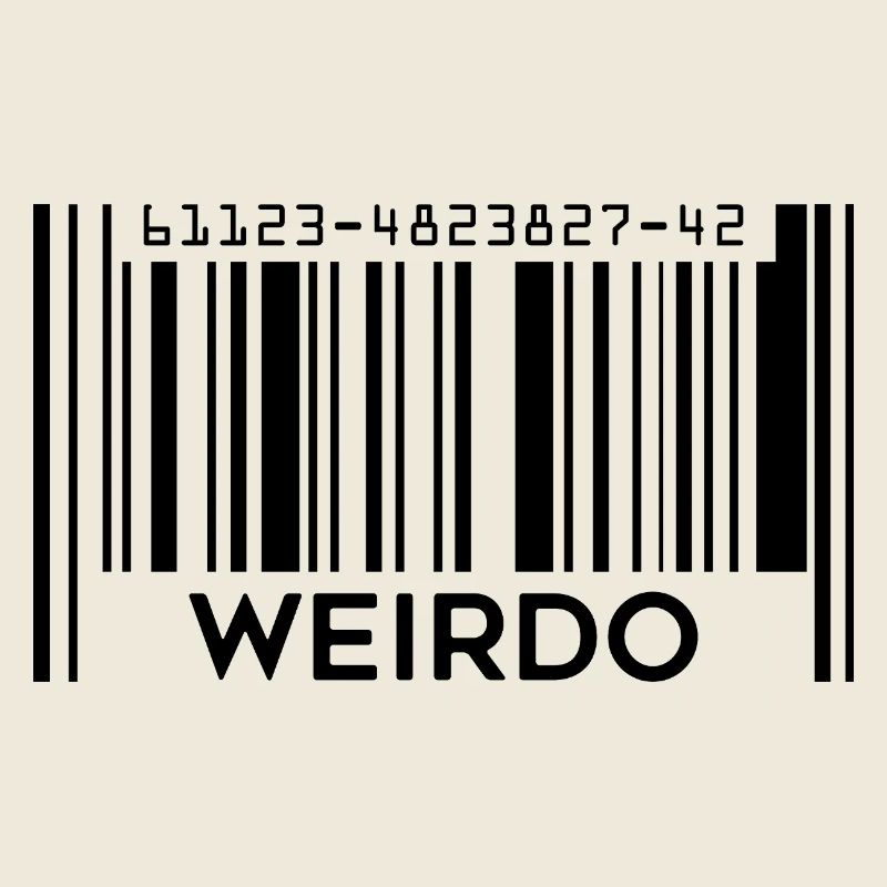Weirdo Barcode Shirt Geek Celebrate Weirdness