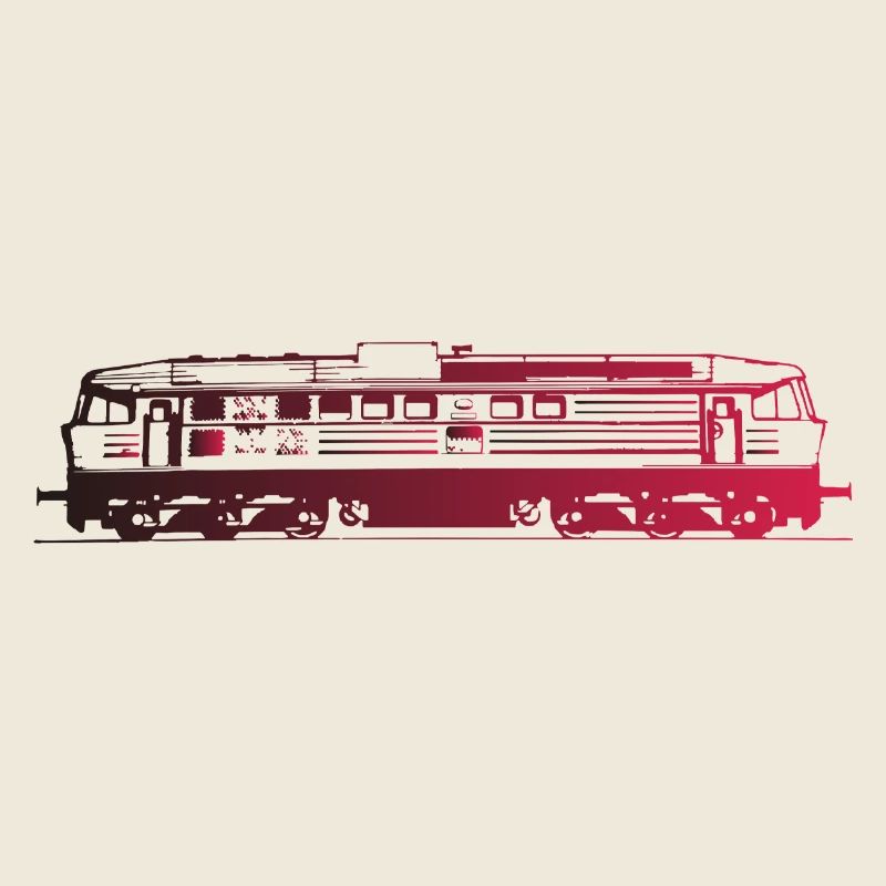 Russische Diesellok schwarzrot