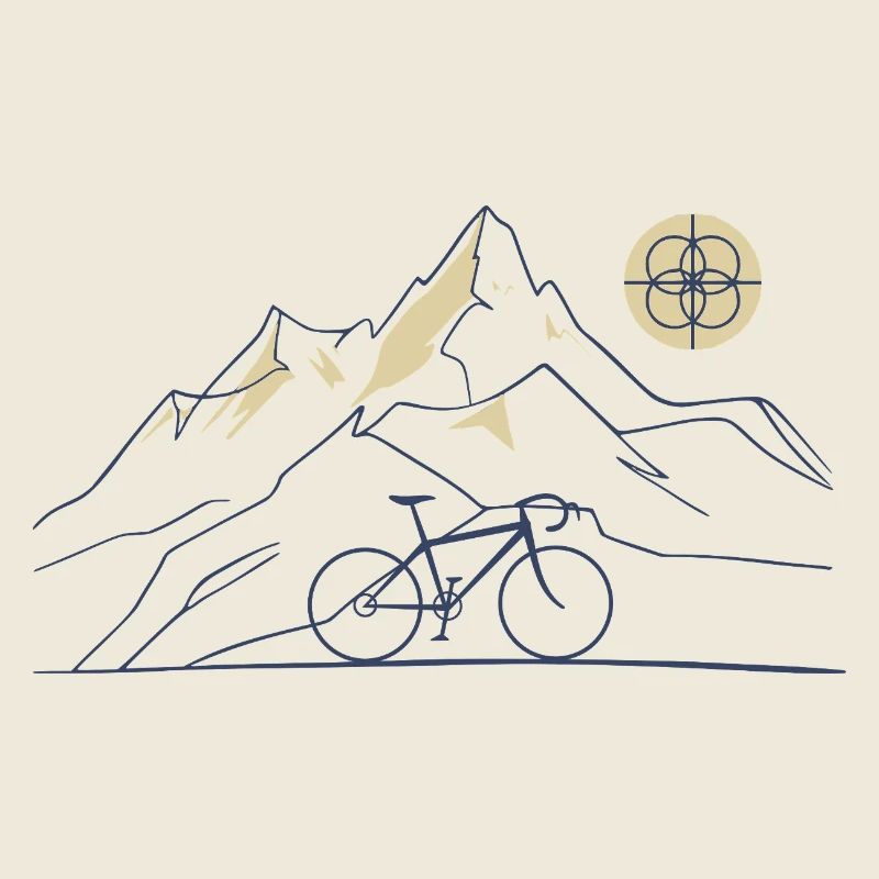Motif de la montagne cyclable