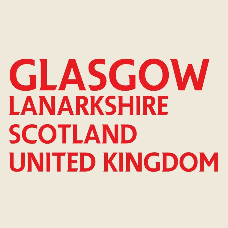 Glasgow – Scotland Textdesign
