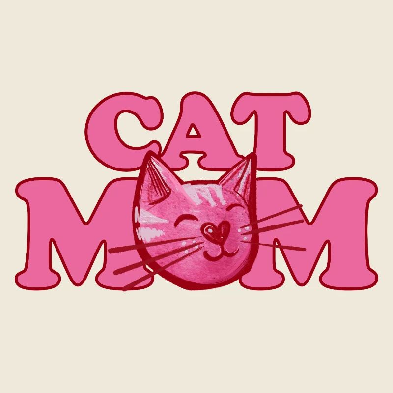 Cat Mom fette pinke Grafik