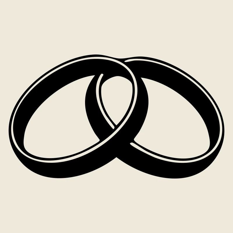 Bagues de mariage – Minimaliste noir et blanc