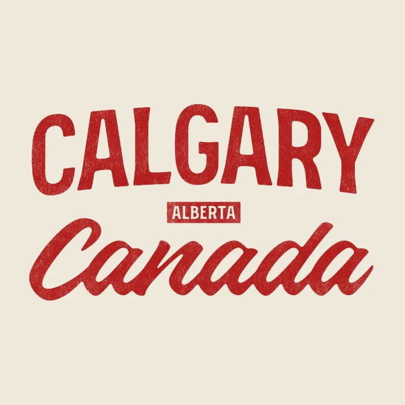 Calgary Canada Vintage Lettering
