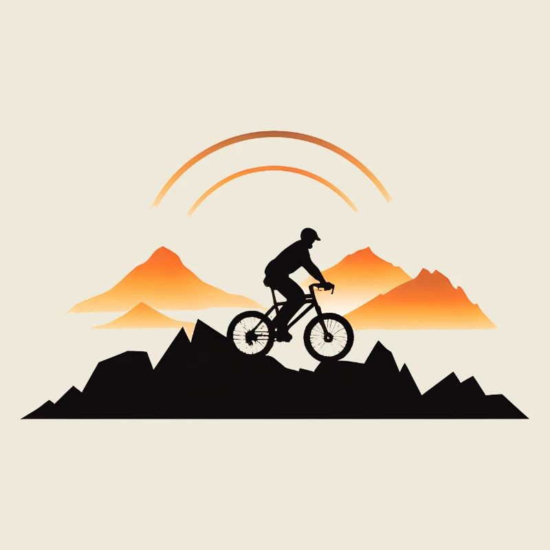 Dessin d’un cycliste de VTT