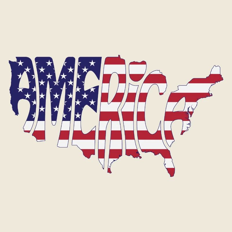 American Flag Map Design