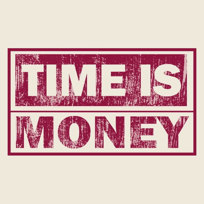 Time is money Strong typography