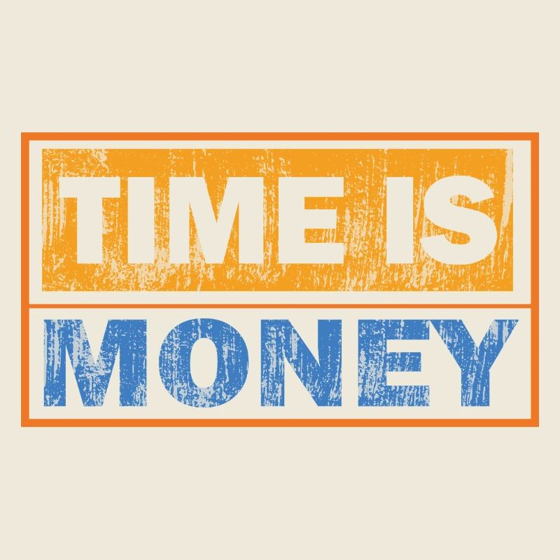 Le temps, c’est de l’argent : Typographie de contraste