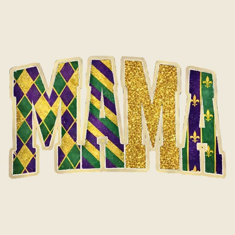 MAMA Mardi Gras Glitzerbuchstaben