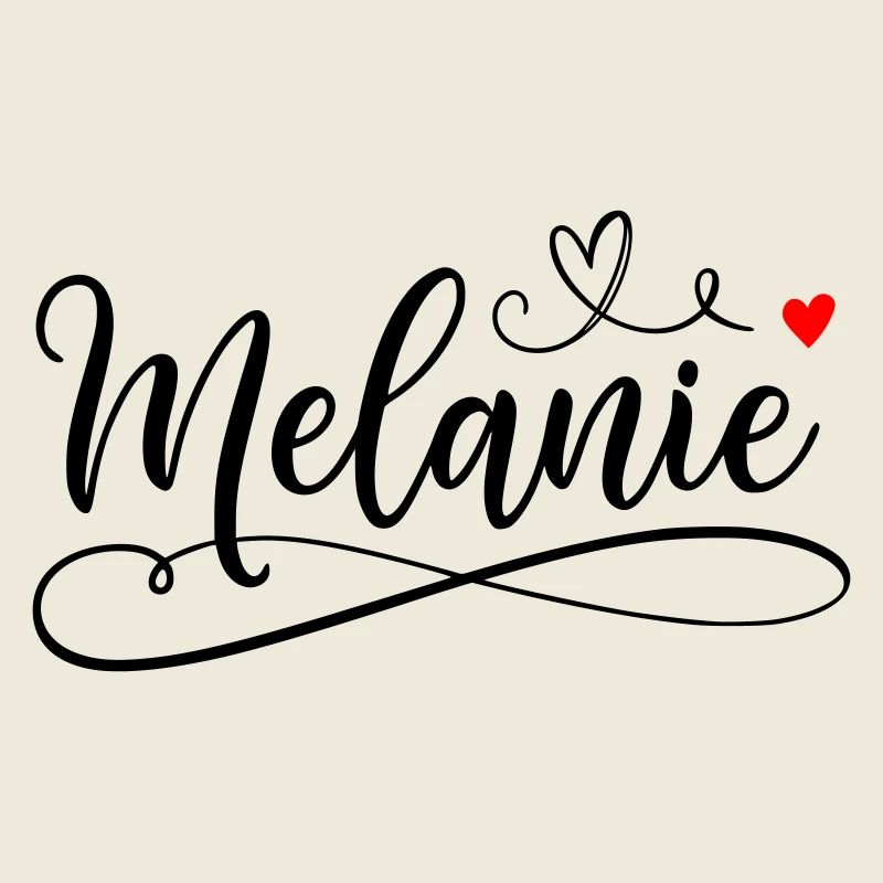 Melanie Last name First name with heart
