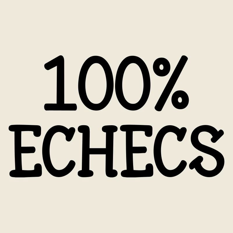 100% Échecs Pur Passionné Typo