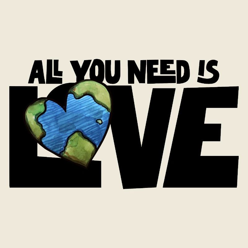 Earth Heart: Watercolor Globe
