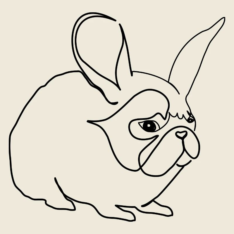 Mops Hase Pug Rabbit