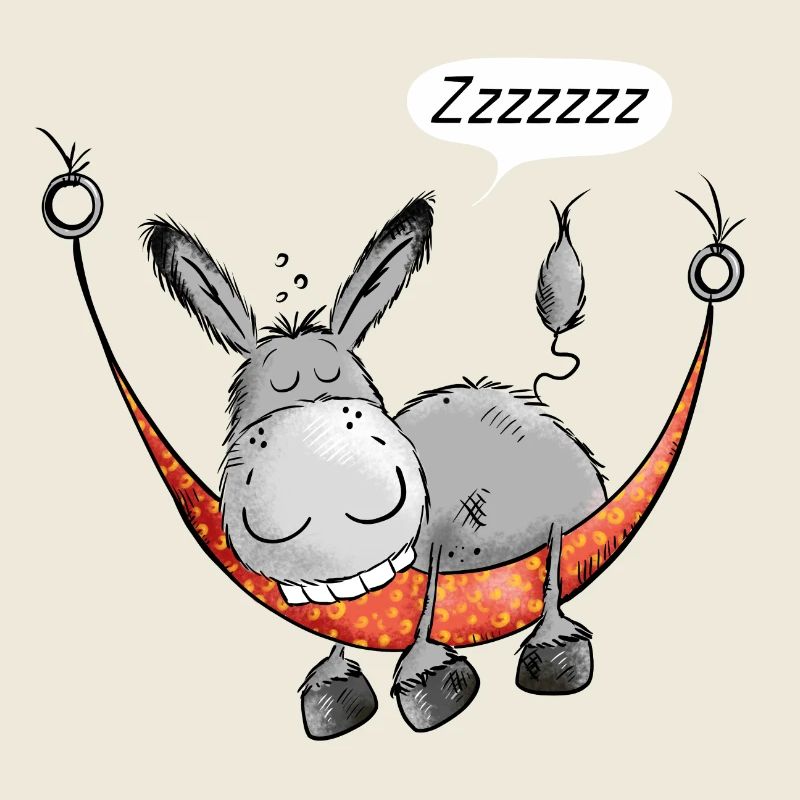 Sleeping Donkey - Âne - Comique - Dessin animé