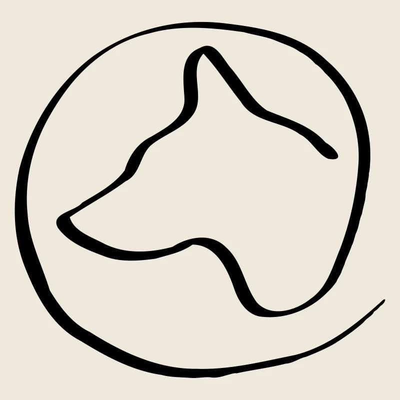 Tête de chien dans le cercle