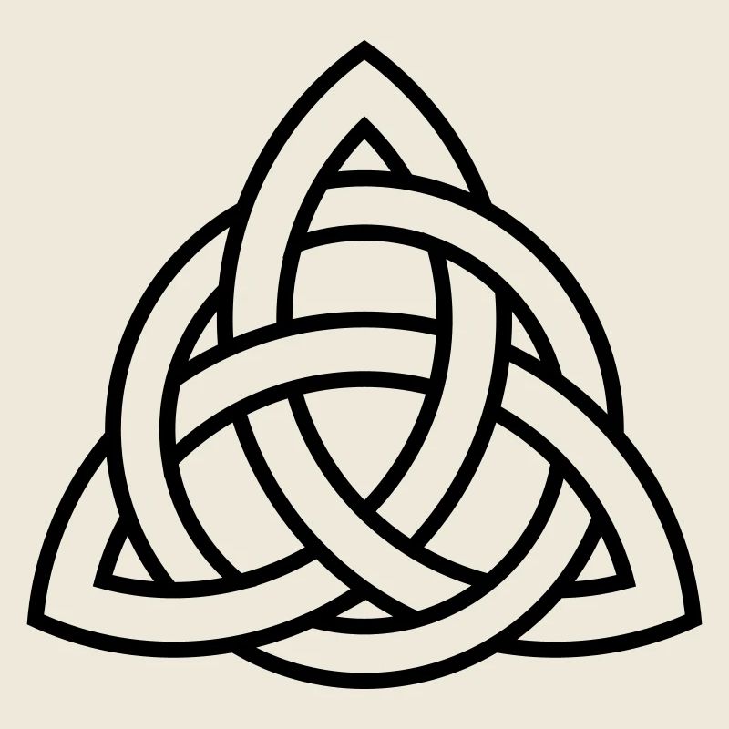 Triqueta celtique ou symbole triquetra BLANC
