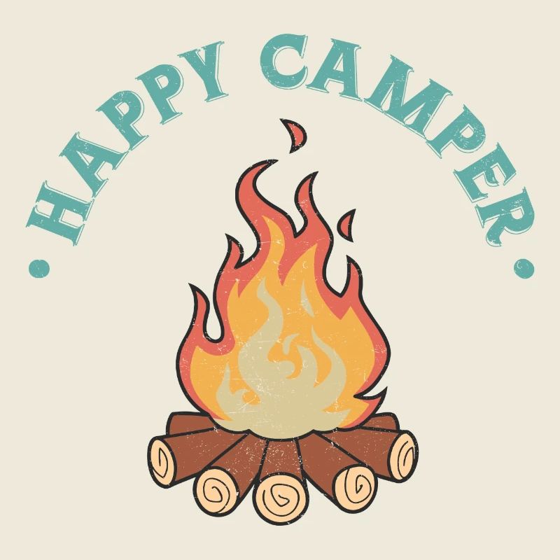 Glücklicher Camper