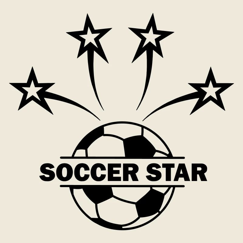 Fußballstar mit vier Sternen und einer Aussparung
