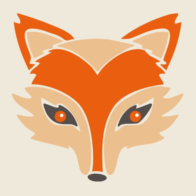 Renard FOXY Animal Face Yeux Forêt Rouille Rouge Automne