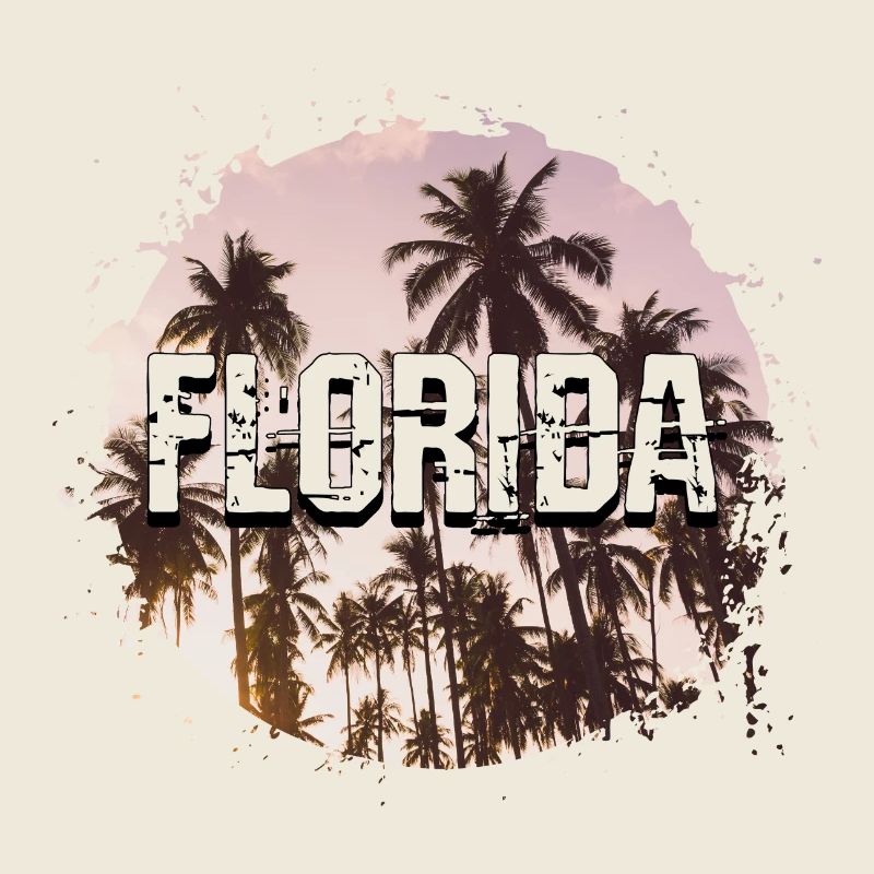Floride États-Unis Miami Amérique Été Palmiers Plage