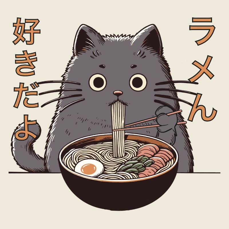 Mon chat vole mes ramen (Ramen Katze)