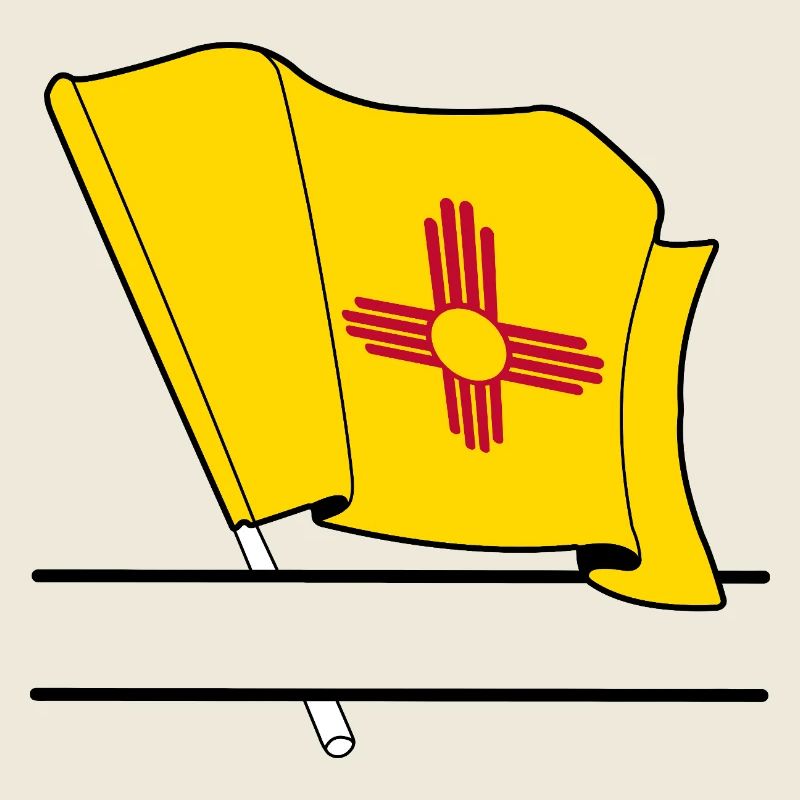 Drapeau Nouveau-Mexique bannière de texte