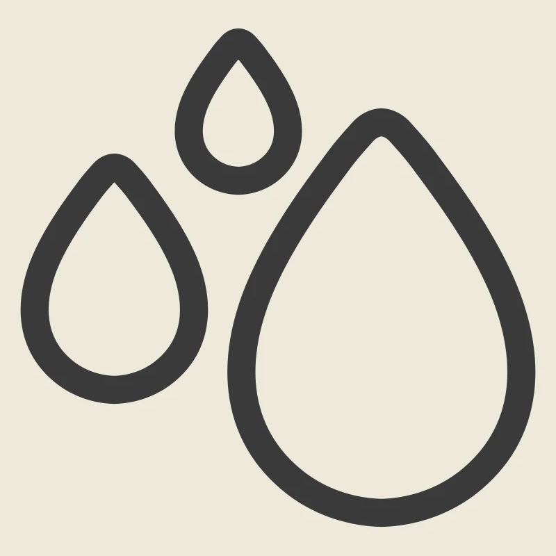Dreifaches Wassertropfen-Liniensymbol-Logo