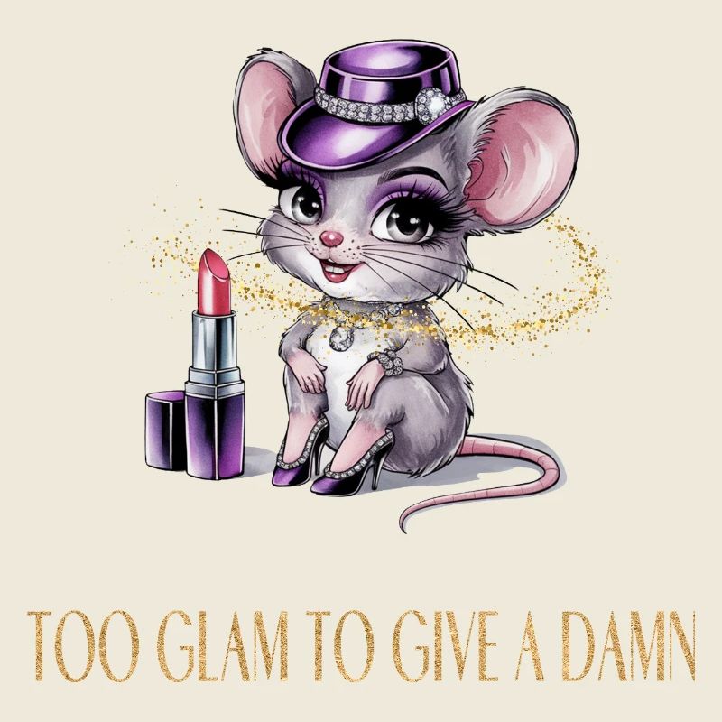 Heiße Maus mit Glamour & Lippenstift