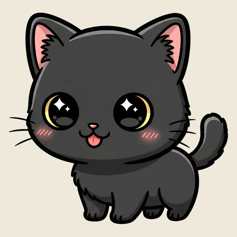Midnight Kawaii Kitten